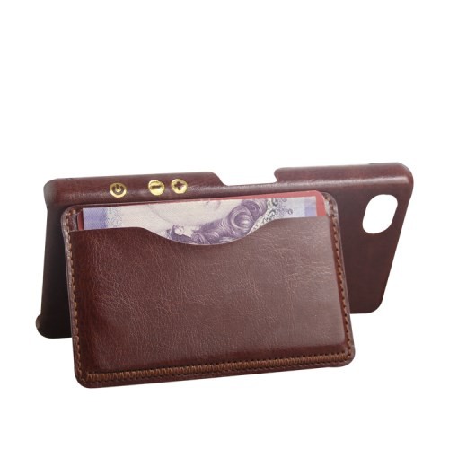 Deksel m/kortlomme for Sony Xperia Z5 Compact Classic Brun