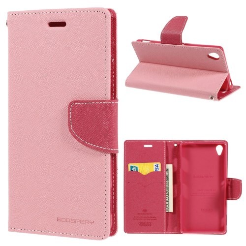 Lommebok Etui for Sony Xperia Z3 Mercury Lys Rosa