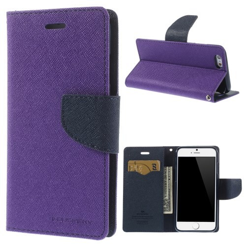 Etui m/kortlommer for iPhone 6/6s Mercury Lilla