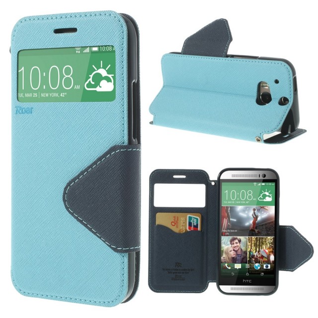 Slimbook Etui for HTC One (M8) Lys Blå