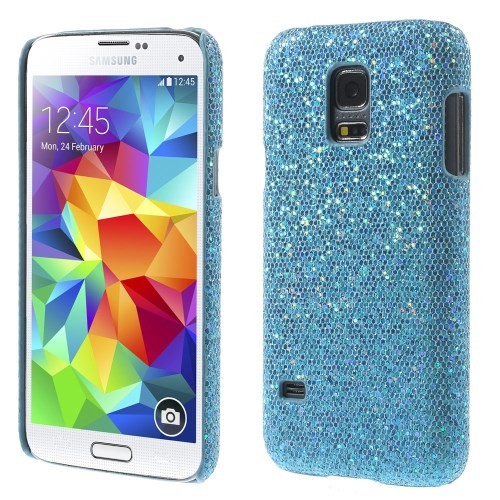 Deksel for Samsung Galaxy S5 Mini Glitter Turkis