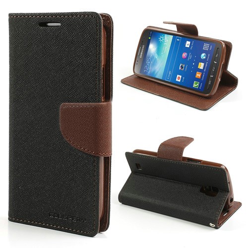 Lommebok Etui for Samsung Galaxy S5 (G900) Mercury Svart/Brun