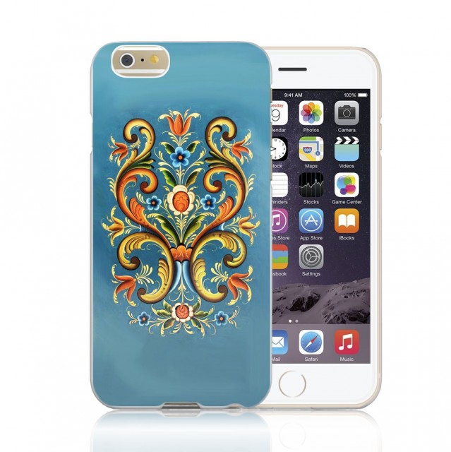 Deksel med Strikkemønster for iPhone 6/6s Rosemaling