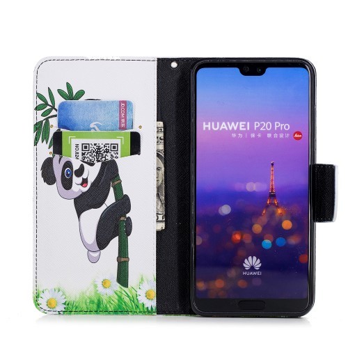 Huawei P30 Lommebok Etui Art Climbing Panda