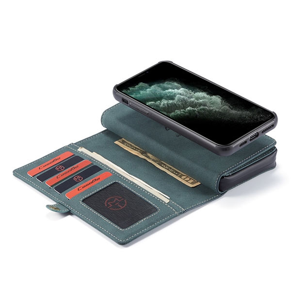iPhone 12 Pro Max 6,7 2i1 Lommebok Etui m/ 10 kortlommer Petroleumsblå