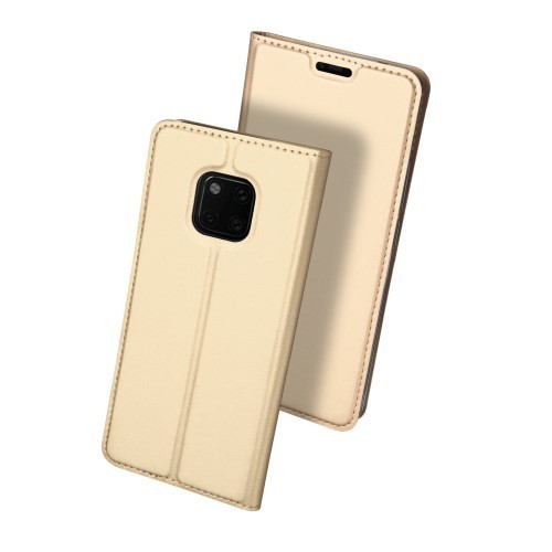 Huawei Mate 20 Pro Slimbook Etui med 1 kortlomme - Gullfarget