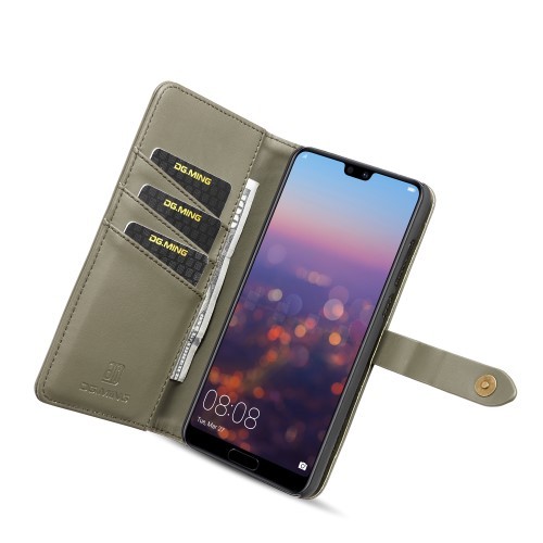 Huawei P30 2i1 Etui m/3 kortlommer Classic Lux Mosegrønn