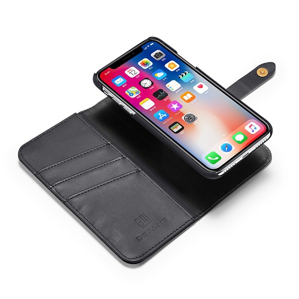 2i1 Etui m/3 kortlommer Lux iPhone X/Xs Svart