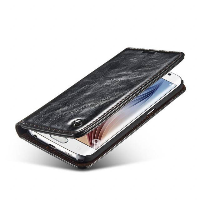 Galaxy S6 Edge Klassisk Etui m/1 kortlomme Svart