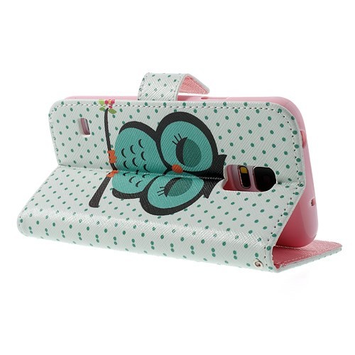 Lommebok Etui for Galaxy S5 Mini Ugle 6