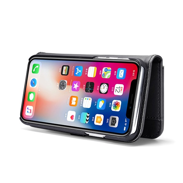 2i1 Etui m/3 kortlommer Lux iPhone X/Xs Svart