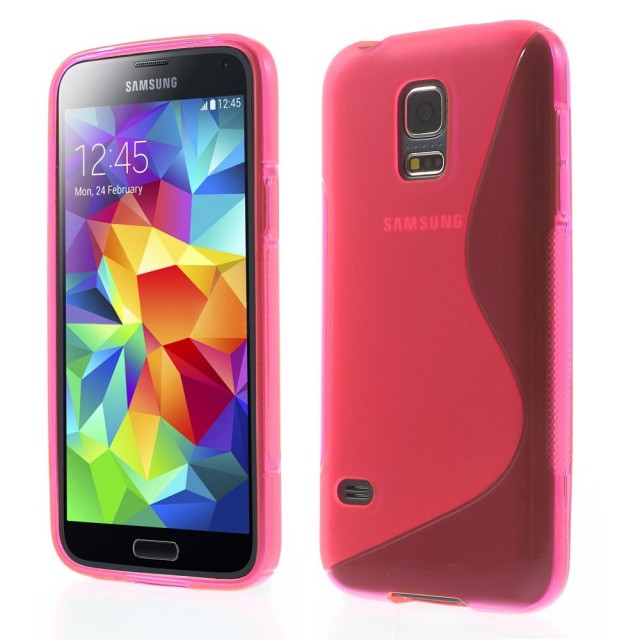 Deksel for Samsung Galaxy S5 Mini S-line Rosa