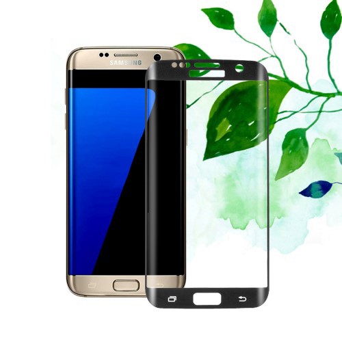 1 stk 3D Skjermbeskytter av herdet glass for Galaxy S7 Svart Ramme