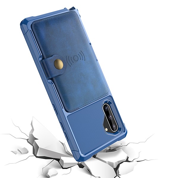 Galaxy Note 10+ (Pluss) Deksel Armor Wallet Midnattsblå