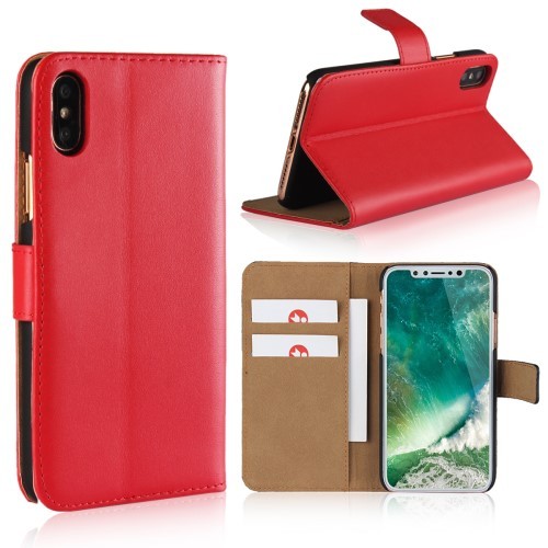 iPhone Xs/X 5,8 Etui m/kortlommer Genuine Rød