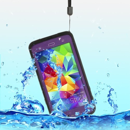 Vanntett Deksel for Galaxy S5 Lilla