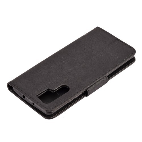 Huawei P30 Pro Etui m/kortlommer Roser og Sommerfugl Svart