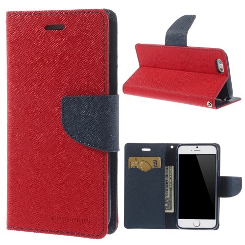 Etui m/kortlommer for iPhone 6/6s Mercury Rød