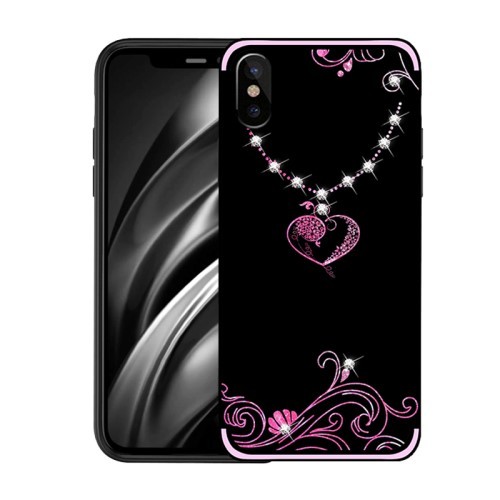 iPhone XS / X Deksel Dekor Jewels One Hart