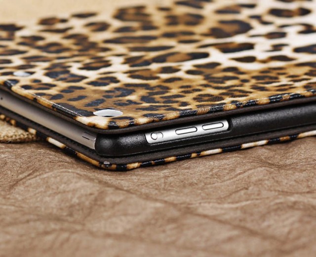 Mappe Etui for iPad Air Leopard Hvit/Grå