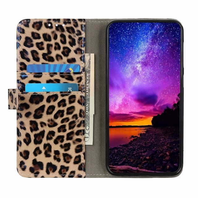 iPhone 12 Pro Max 6,7" Etui m/kortlommer Leopard