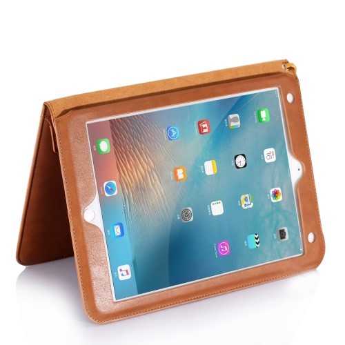 iPad 9.7 (2017/2018) Etui med Lommebok Style Ingefærbrun