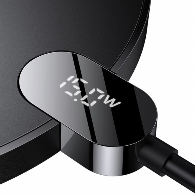Trådløs Lader Circle 15W m/Led display