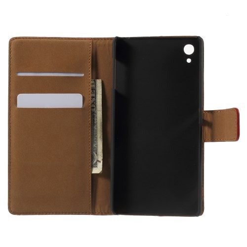 Lommebok Etui for Xperia Z3+ Genuine Rød