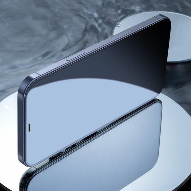 iPhone 12 6,1" / iPhone 12 Pro 6,1" 2 Pack Glasskjermbeskytter m/ Monteringsverktøy Svart Ramme