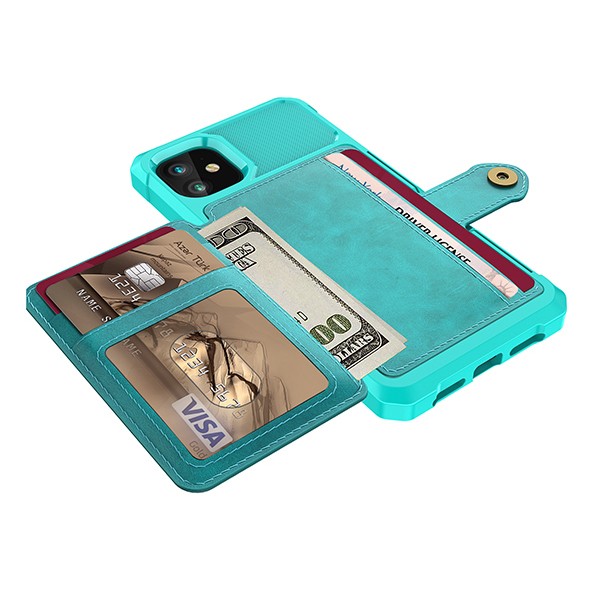 iPhone 12 Pro Max 6,7 Deksel Armor Wallet Turkis