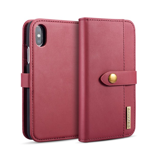 2i1 Etui m/3 kortlommer Lux iPhone X/Xs Vinrød