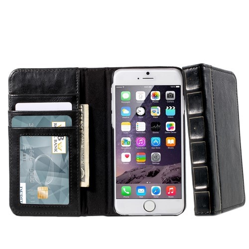 Bok Etui m/kortlommer for iPhone 6 Svart