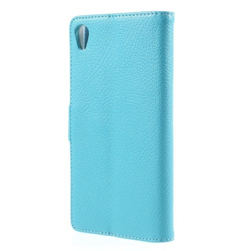Lommebok Etui for Sony Xperia Z3+ Lychee Lys Blå