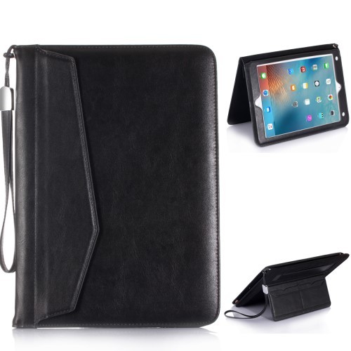 iPad 9.7 (2017/2018) Etui med Lommebok Style Svart