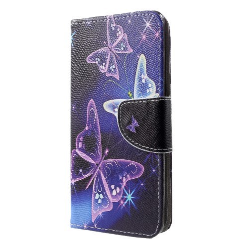 Huawei P30 Lommebok Etui Art Neon Butterfly