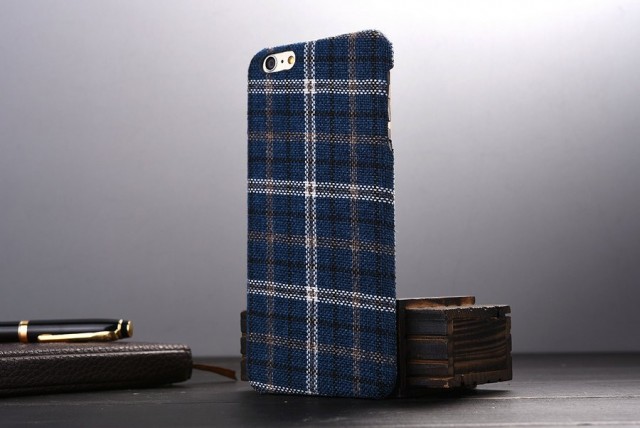 iPhone 6/6s 4,7" Deksel Tartan mønster Blå