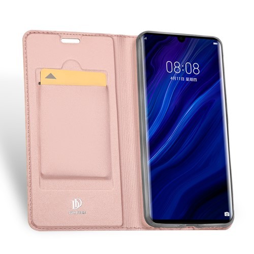Huawei P30 Pro Slimbook Etui med 1 kortlomme Rosegull