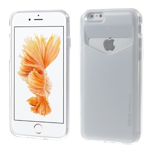 Deksel for iPhone 6/6s m/kortlomme Sølv