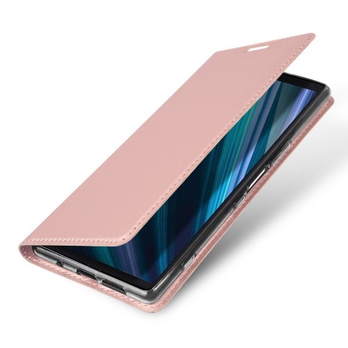 Sony Xperia 1 Slimbook Etui med 1 kortlomme Roségull