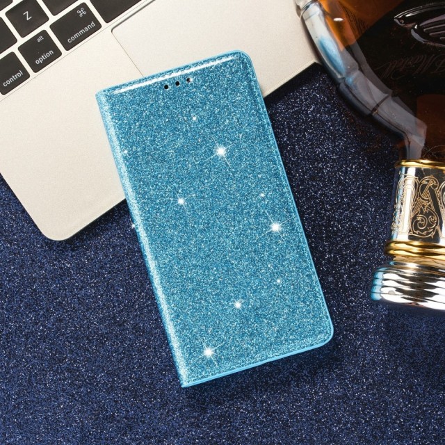 Galaxy S21 Slimbook Etui Glitter Turkis