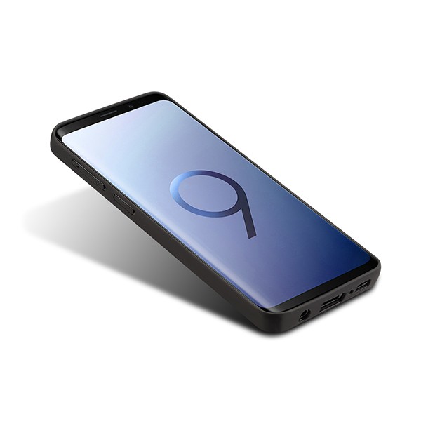 Galaxy S9 Deksel m/ 2 kortlommer LuxPocket Svart