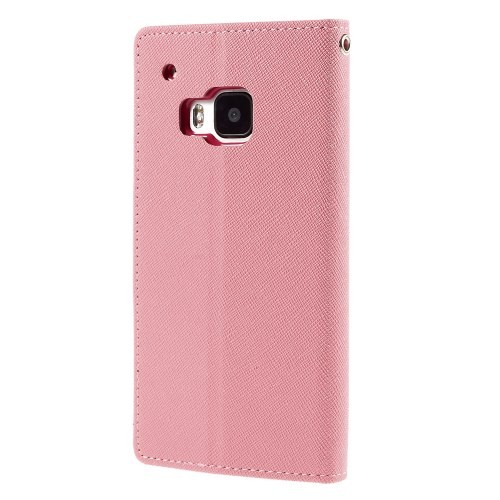 Etui m/kortlommer for HTC One M9 Mercury Lys Rosa