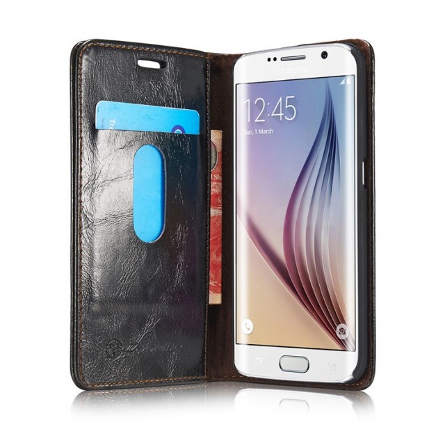 Galaxy S6 Edge Klassisk Etui m/1 kortlomme Svart