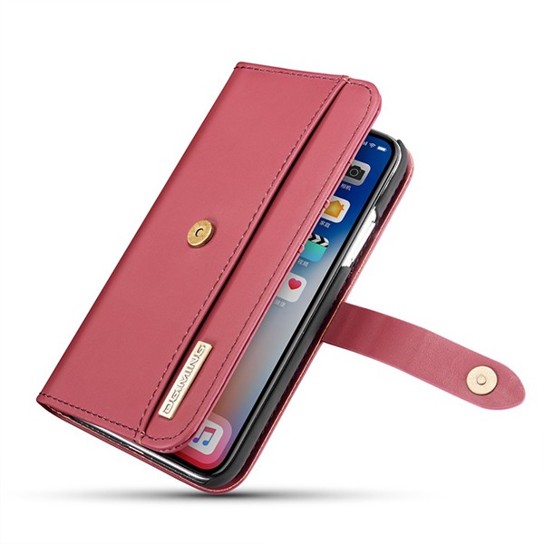 2i1 Etui m/3 kortlommer Lux iPhone X/Xs Vinrød