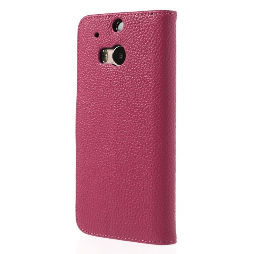 Lommebok Etui HTC One (M8) Classic Rosa
