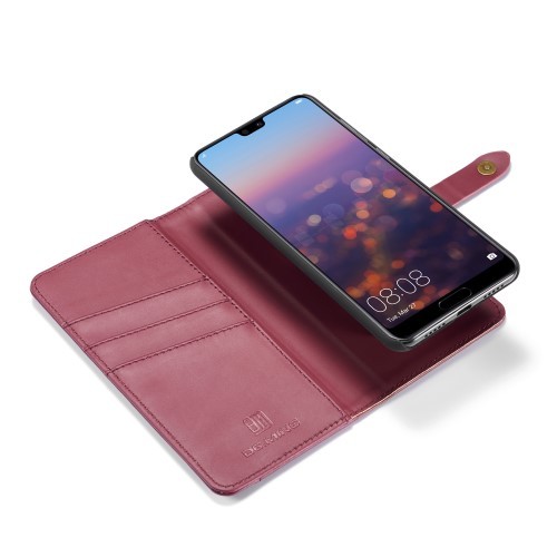 Huawei P30 2i1 Etui m/3 kortlommer Classic Lux Rød