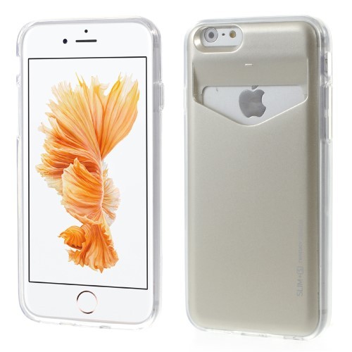 Deksel for iPhone 6/6s m/kortlomme Gull