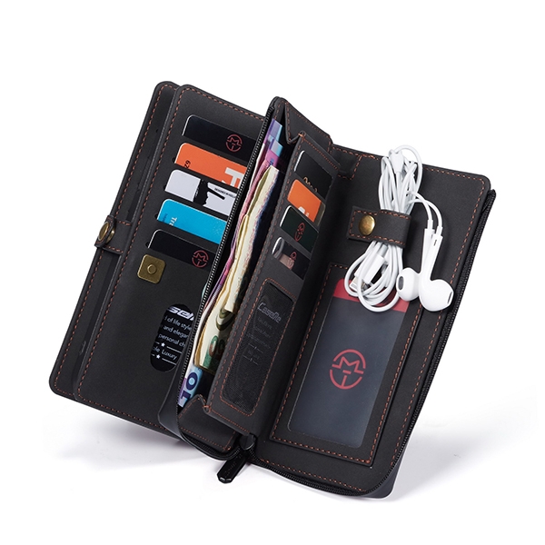 iPhone 12 Pro Max 6,7 2i1 Lommebok Etui m/ 10 kortlommer Koksgrå