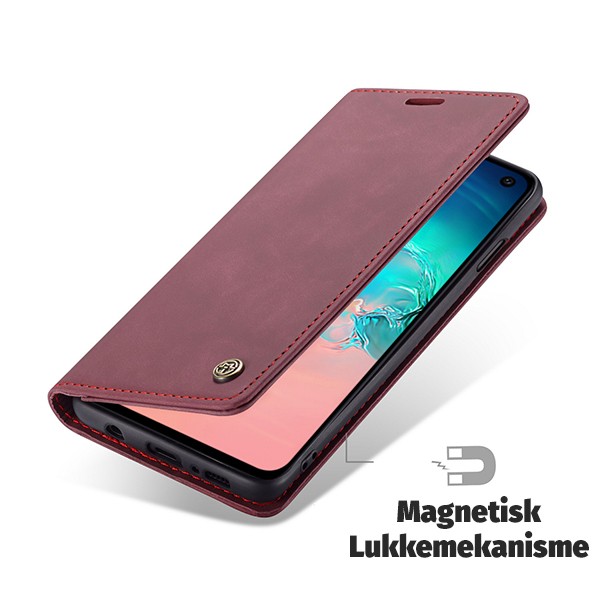 Galaxy Note 20 Lommebok Etui Retro Lux Rød