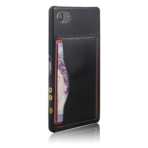 Deksel m/kortlomme for Sony Xperia Z5 Compact Classic Svart